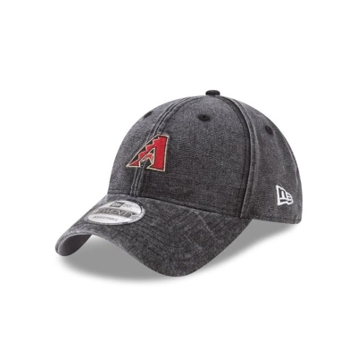 Black Arizona Diamondbacks Hat - New Era MLB Rugged Mini 9TWENTY Adjustable Caps USA5279603